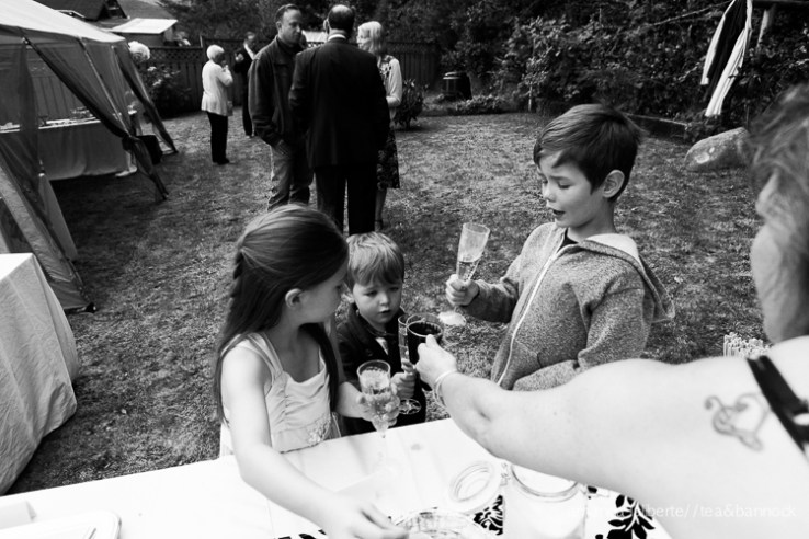The boys are busy eating sweets and drinking angel pee with their friend Bex. I was hired to photograph Suri and Simon's wedding here in Alert Bay, last summer.