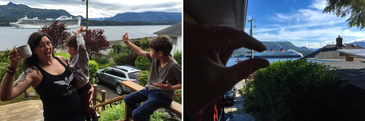 Another day when we saw another bloody cruise ship.