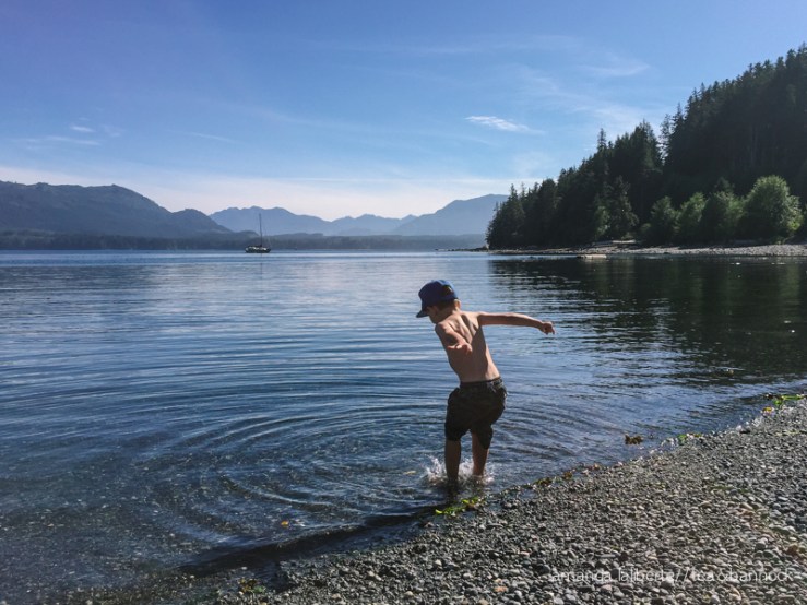 When we went for a dip in the freezing ocean and I made you go first. 